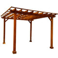 Traditional Cedar Wood Outdoor Patio Pergola Shade Structure 3m x 4.3m