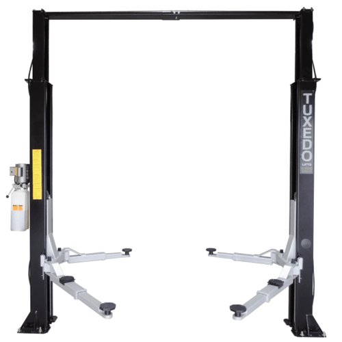 Asymmetric 2-Post Clear Floor Car Lift 4082.3kg Capacity