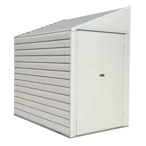 Arrow Yardsaver 1.2m x 2.1m Steel Storage Shed Eggshell