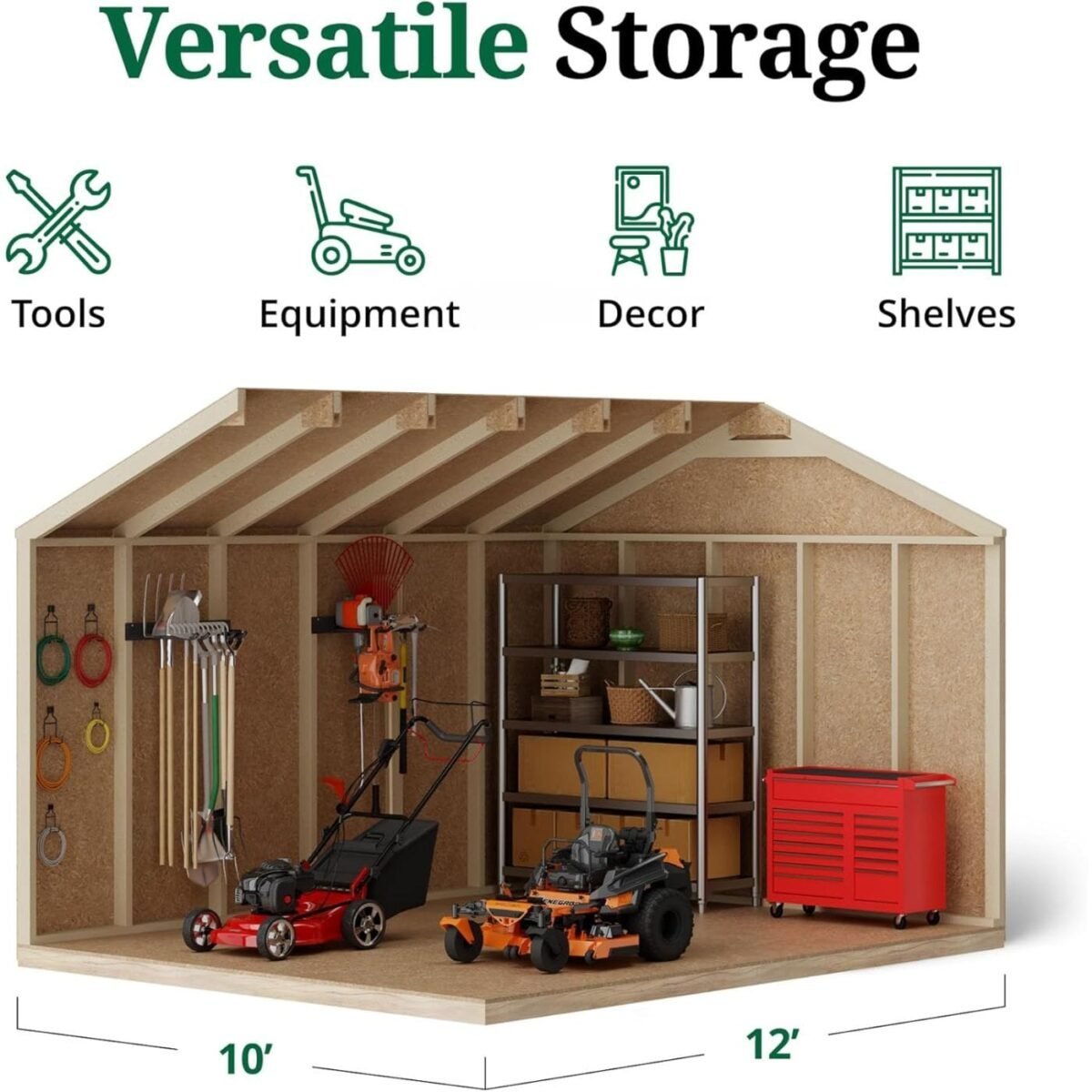 Little Cottage Co. Value Workshop Outdoor Storage Shed 3m x 3.7m