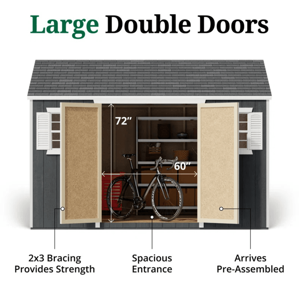 Little Cottage Co. Value Workshop Outdoor Wood Storage Shed
