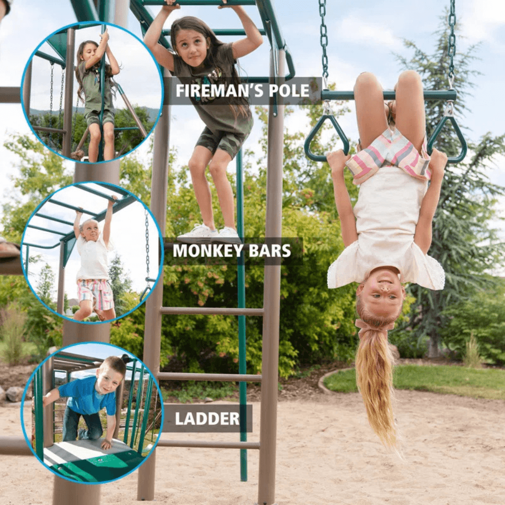 Lifetime Monkey Bar Adventure Steel Swing Set Playset